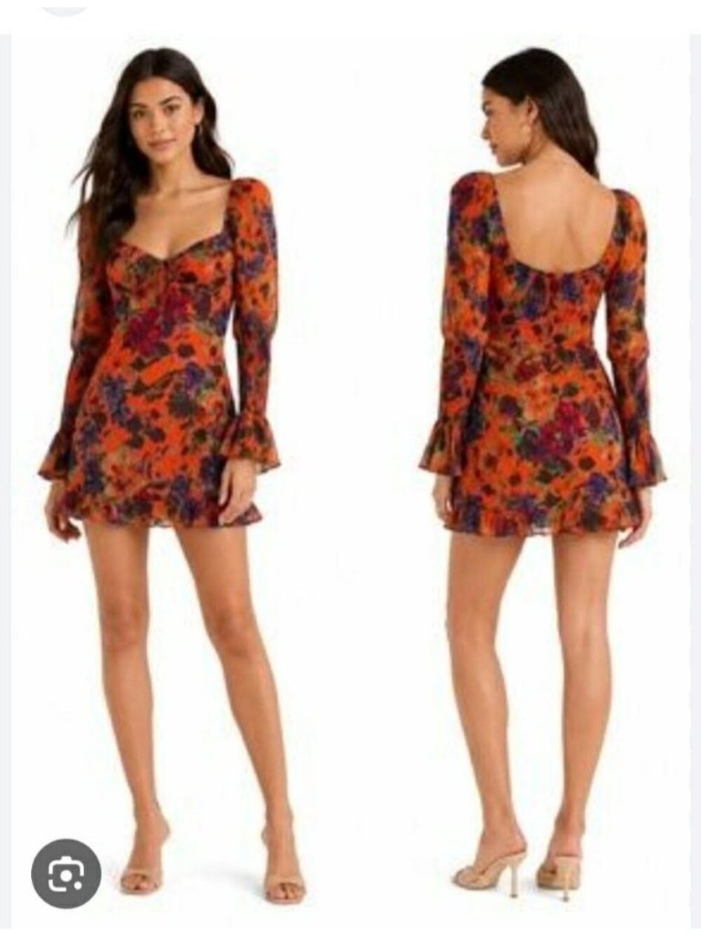 Rat & Boa Size XXS Dress Mini Tiered Floral Boho